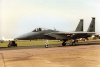 86-0160 @ MHZ - F-15C Eagle of RAF Lakenheath's 493rd Fighter Squadron/48th Fighter Wing on the flight-line at the 1996 RAF Mildenhall Air Fete. - by Peter Nicholson