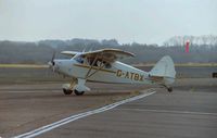 G-ATBX @ EGFH - Piper Pacer visiting Swansea Airport in the early 1990's - by Roger Winser