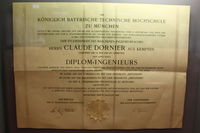 UNKNOWN - Certificate of Claude Dornier the Constuctor! - by Air-Micha
