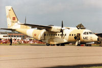 CNA-ME @ MHZ - CN-235 support aircraft for the Royal Moroccan Air Force's display team at the 1996 RAF Mildenhall Air Fete. - by Peter Nicholson
