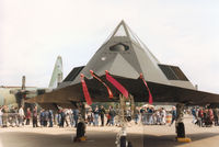 84-0809 @ MHZ - Another view of the F-117A Nighthawk of 9th Fighter Squadron/49th Fighter Wing on display at the 1996 RAF Mildenhall Air Fete. - by Peter Nicholson