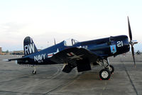 N43RW @ EFD - Lone Star Flight Museum Corsair At the 2010 Wings Over Houston Airshow