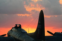 N7227C @ EFD - CAF B-17 Texas Raiders at sun rise. 2010 Wings Over Houston Airshow. - by Zane Adams