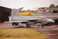 37443 @ EGVA - JA-37 Viggen of the Swedish Air Force's F4 Wing at Östersund on the flight-line at the 1993 Intnl Air Tattoo at RAF Fairford. - by Peter Nicholson