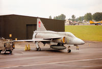 37391 @ EGVA - Another view of this JA-37 Viggen of the Swedish Air Force's F4 Wing at Östersund at the 1993 Intnl Air Tattoo at RAF Fairford. - by Peter Nicholson