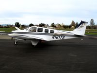 N161TS @ O41 - Raytheon A36 Bonanza at Woodland Aviation for maintenance - WATTS-Woodland Airport, CA - by Steve Nation