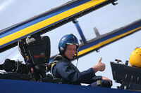 161723 @ AFW - Blue Angles media flight with ex-Dallas Cowboys Player Daryl Johnston - At Alliance Airport - Fort Worth, TX - by Zane Adams