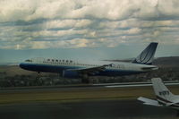 N407UA @ KBIL - United Airlines Airbus A320 @ Billings Logan - by Daniel Ihde