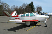 N362Z @ KPVF - Locally-based 1960 Beech M35 with tip tanks @ Placerville, CA - by Steve Nation
