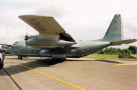 164999 @ EGVA - KC-130T Hercules, callsign Yankee 12, of Marine Aerial Refueller Transport Squadron VMGR-452 based at Stewart ANG Base, New York on display at the 1993 Intnl Air Tattoo at RAF Fairford. - by Peter Nicholson