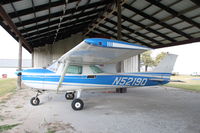N5219Q @ IA24 - Parked in the open hangar.