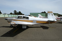 N9600M @ KPVF - Locally-based 1966 Mooney M20F with numerous patches @ Placerville, CA - by Steve Nation