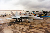 427 @ EGVA - KAF-18C Hornet of 9 Squadron Kuwait Air Force on the flight-line at the 1993 Intnl Air Tattoo at RAF Fairford. - by Peter Nicholson