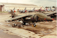 ZD347 @ EGVA - Harrier GR.5, callsign Wildcat 2, of 20[Reserve] Squadron at RAF Wittering on the flight-line at the 1993 Intnl Air Tattoo at RAF Fairford. - by Peter Nicholson