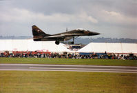 9207 @ EGVA - MiG-29A Fulcrum of 11 SLP Czech Air Force taking off at the 1993 Intnl Air Tattoo at RAF Fairford. - by Peter Nicholson