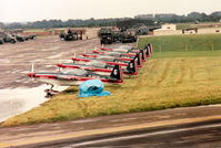 024 @ EGVA - Los Halcones aerobatic display team of the Chilean Air Force on the flight-line at the 1993 Intnl Air Tattoo at RAF Fairford. - by Peter Nicholson