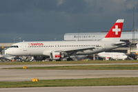 HB-IJS @ EGCC - Swiss International Air Lines A320 just landed on RW23R - by Chris Hall