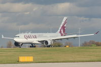 A7-ACK @ EGCC - Qatar Airways A330 landing on RW23R - by Chris Hall