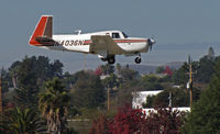 N4036N @ KCCR - Locally-based 1968 Mooney M20C on final to RWY 1L @ Buchanan Field, Concord, CA - by Steve Nation