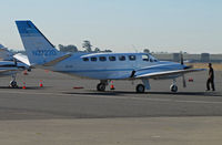 N2722D @ KAPC - USA Gasoline (Newbury Park, CA) 1980 Cessna 441 arriving on bizjet ramp @ Napa County Airport, CA - by Steve Nation