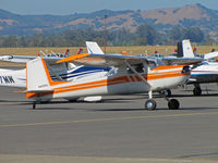 N4355U @ KAPC - 1964 Cessna 150D tail wheel conversion arriving from KAUN/Auburn, CA @ Napa County Airport, CA - by Steve Nation