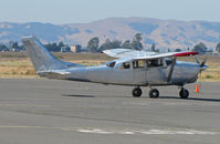 N8394Z @ KAPC - Brushed silver 1963 Cessna 210-5(205) visiting from South County Airport/San Martin, CA @ Napa County Airport, CA - by Steve Nation