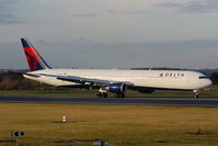 N827MH @ EGCC - Delta B767 just landed on RW05R - by Chris Hall