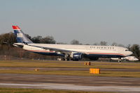 N275AY @ EGCC - US Airways A330 departing from RW05L - by Chris Hall