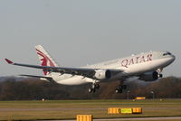 A7-ACH @ EGCC - Qatar A330 arriving on RW05L - by Chris Hall