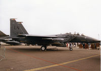 91-0313 @ MHZ - F-15E Strike Eagle of RAF Lakenheath's 48th Fighter Wing with markings for the 3rd Air Force Commander on display at the 1998 RAF Mildenhall Air Fete. - by Peter Nicholson