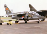 E149 @ MHZ - Alpha Jet of ETO 01.008 of the French Air Force at Cazaux on the flight-line at the 1998 RAF Mildenhall Air Fete. - by Peter Nicholson