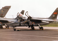 E149 @ MHZ - French Air Force Alpha Jet from ETO. 01.008 at Cazaux on the flight-line at the 1998 RAF Mildenhall Air Fete. - by Peter Nicholson