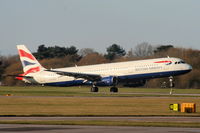 G-EUXG @ EGCC - British Airways A321 departing from RW05L - by Chris Hall