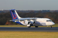 OO-DJY @ EGCC - Brussels Airlines RJ85 just landed on RW05R - by Chris Hall