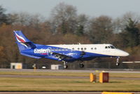 G-MAJU @ EGCC - Eastern Airways Jetstream 41 touching down on RW05L - by Chris Hall