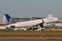 N17139 @ EGCC - Continental B757 departing from RW05L - by Chris Hall