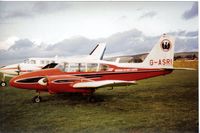 G-ASRI @ EGKA - Old scanned print of Meridian Airmaps Aztec operated for many years out osf Shoreham - by Andy Parsons