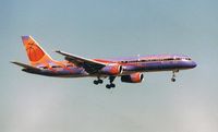 N907AW @ KEWR - Phoenix Suns colors - by ghans