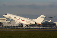 M-VANG @ EGGW - Global Express departing fromRW26 - by Chris Hall