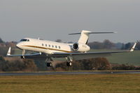 N516GH @ EGGW - Gulfstream V landing on RW26 - by Chris Hall
