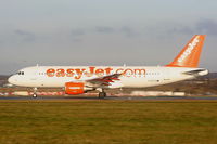 G-EZTS @ EGGW - easyJet A320 departing from RW26 - by Chris Hall