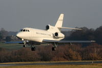 G-SABI @ EGGW - London Executive Aviation Falcon 900EX on finals for RW26 - by Chris Hall