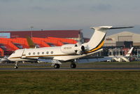 N516GH @ EGGW - Gulfstream V landing on RW26 - by Chris Hall