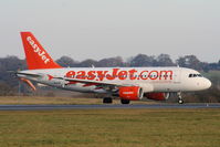 G-EZBD @ EGGW - easyJet A319 taxying to RW26 - by Chris Hall