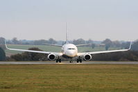 EI-ENH @ EGGW - Ryanair B737 lining up on RW26 - by Chris Hall