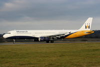 G-OZBI @ EGGW - Monarch A321 departing from RW26 - by Chris Hall