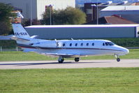 CS-DXH @ EGNR - Netjets Citation XLS backtracking before a RW04 departure from Hawarden - by Chris Hall