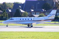 CS-DXH @ EGNR - Netjets Citation XLS on RW04 before departing from Hawarden - by Chris Hall