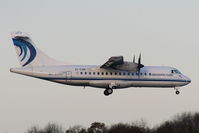 EI-CBK @ EGCC - Aer Arann ATR 42 landing on RW05L - by Chris Hall