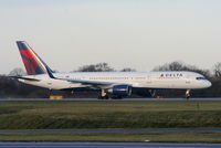 N727TW @ EGCC - Delta B757 departing from RW05L - by Chris Hall